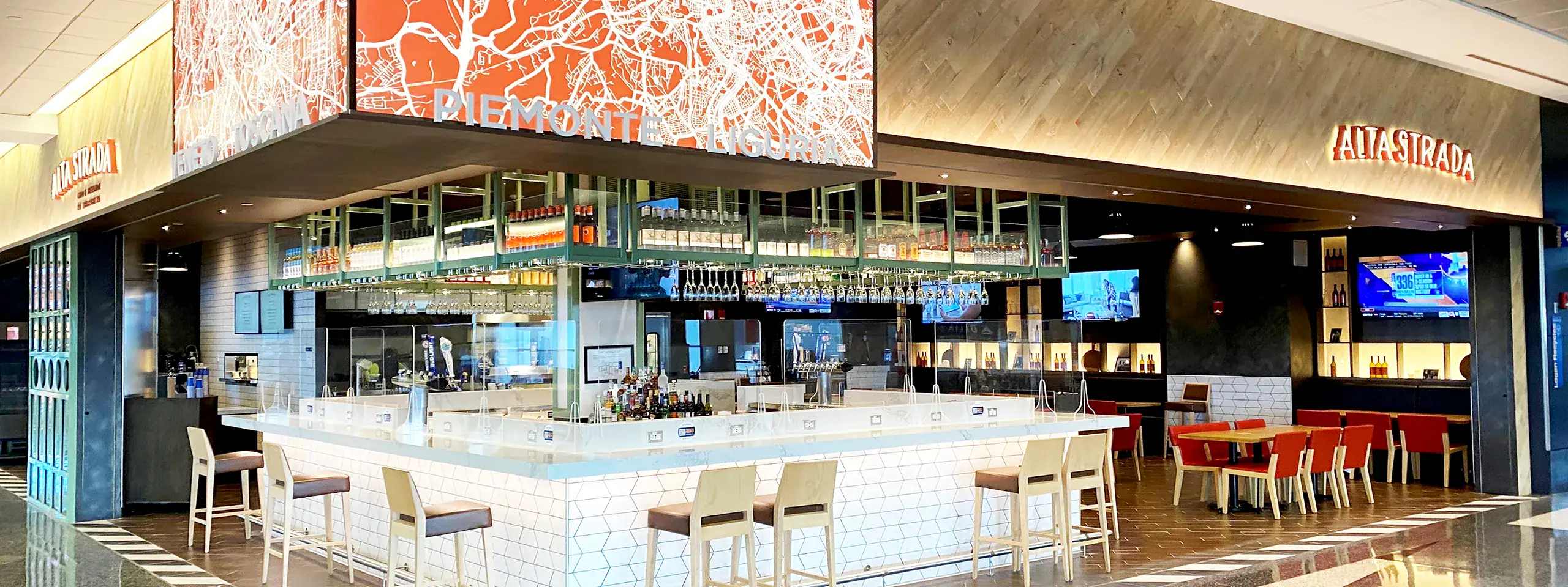 Alta Strada Restaurant & Bar at Boston Logan International Airport (View from front)