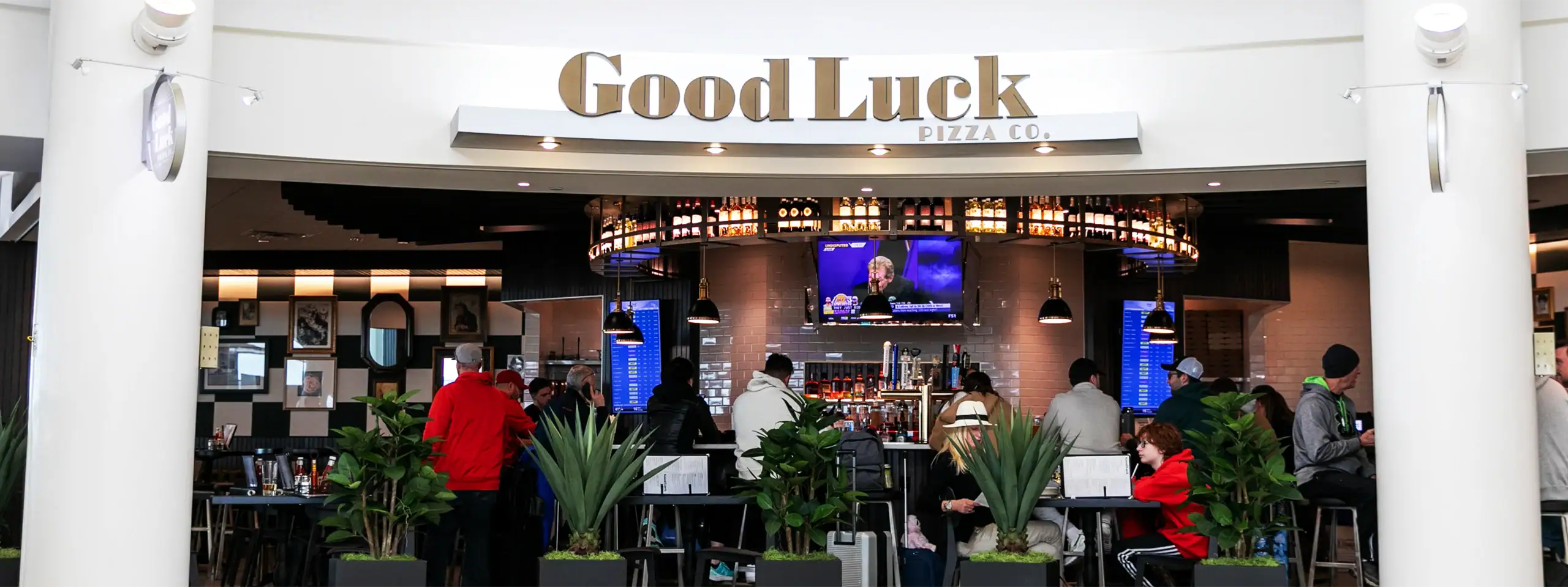 Good Luck Pizza at Philadelphia International Airport (View from front)