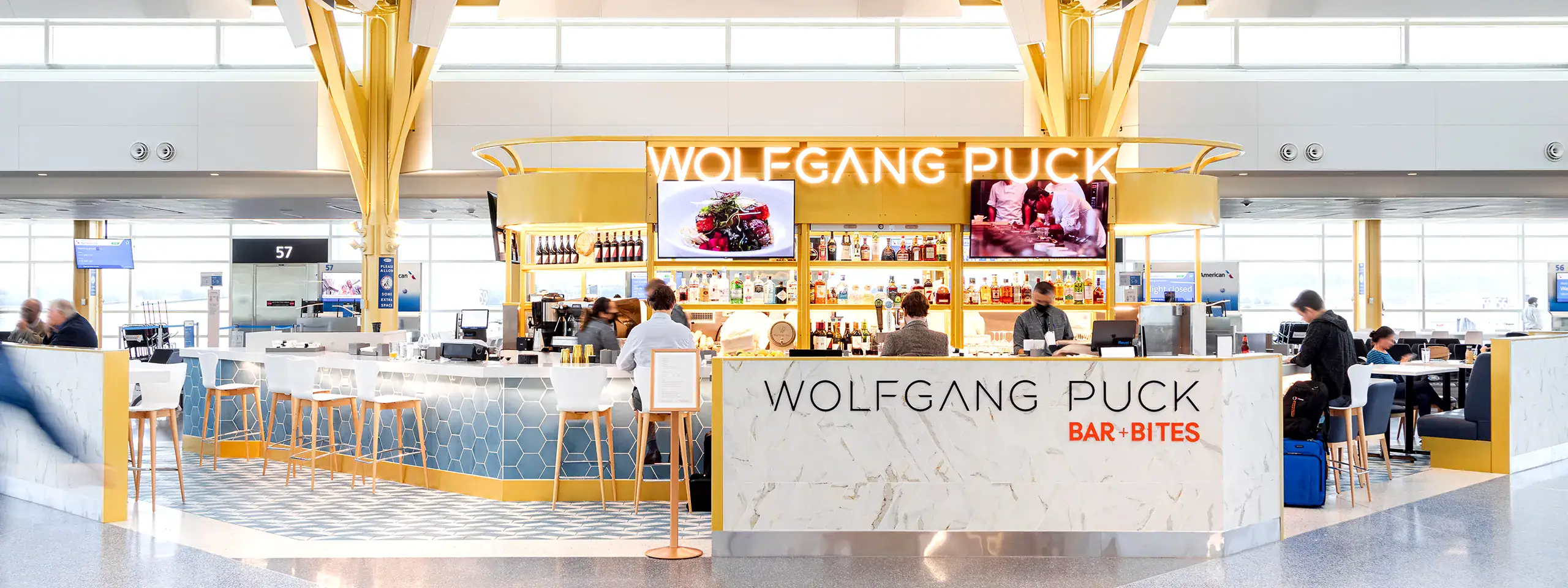 Wolfgang Puck Bar + Bites at Ronald Reagan Washington National Airport (View from front)