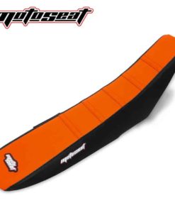 Moto Seat, Ribbat Överdrag, ORANGE SVART, KTM 03-07 450 EXC-F, 03-06 450 SX-F, 03-07 250 EXC, 03-06 250 SX, 05-06 250 SX-F, 03-07 125 EXC/300 EXC/400 EXC/525 EXC, 03-06 125 SX, 04-07 200 EXC, 03 200 EXC, 03-04 200 SX, 04-06 525 SX