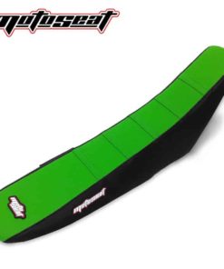Moto Seat, Ribbat Överdrag, GRÖN SVART, Kawasaki 03-07 KX250, 03-06 KX125