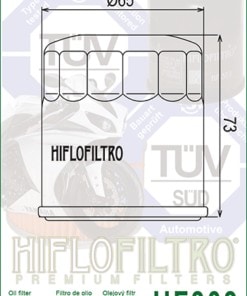 Alternative view of Hiflo Oljefilter HF303