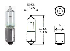 GLÖDLAMPA 12V/21W BAY9S Halogen - Bild 2