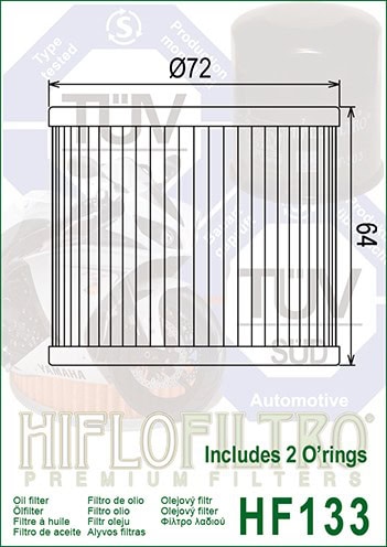 OLJEFILTER SUZUKI HF133 - Bild 2