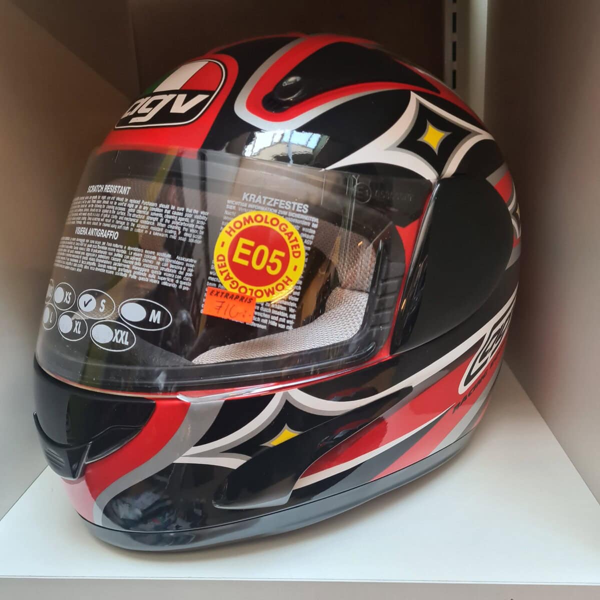 AGV GP-1 RÖD/SVART #S Intergralhjälm