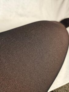 A woman in Melanskins tights, demonstrating their comfort and fit