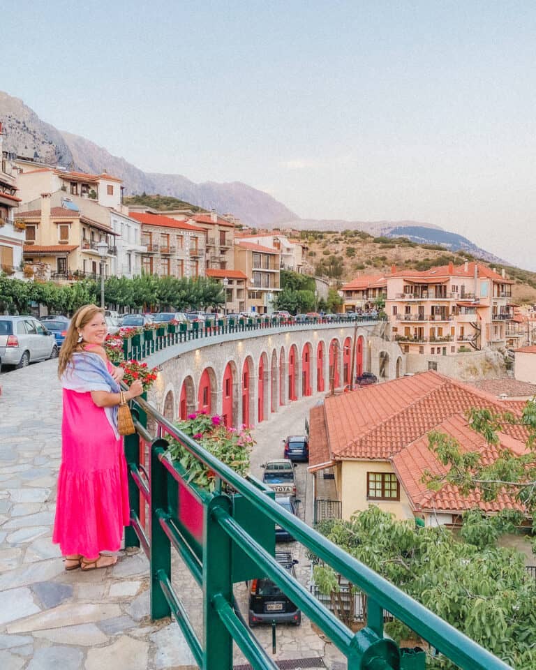 one of the most beautiful views in Delphi, Greece