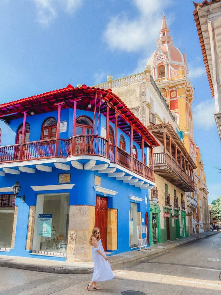 This is one of the most beautiful streets in Cartagena you can find in one of the neighborhoods in Old Town.