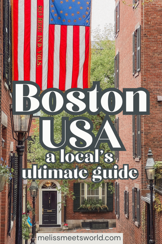Here's one of the best things to see in Boston, Acorn Street. This is the one of the most photographed streets in the USA and it's easy to see why. This street almost appears like an alleyway, and one end of the street is higher than the other which allows you to see down it and into the neighborhood. This street is cobblestone and on both sides is situated between only two to three story brownstones with black shutters. Many of these windows are decorated with floral window boxes, and a few have American flags hanging outside the residential entries. Acorn Street is also lined with old fashioned black gas lamps.