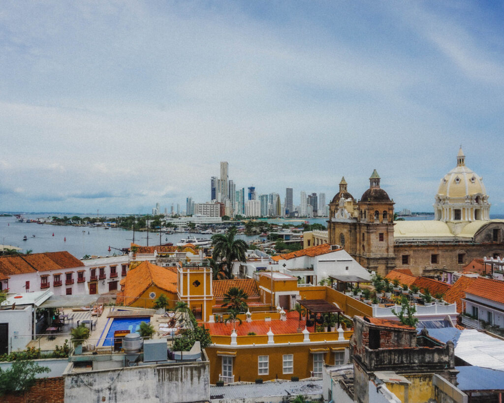 This my favorite hotel and one of the best places to stay in Cartagena. It has an incredible rooftop dining area, bar, and pool that is free for guests to use.