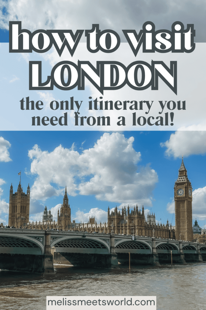 This is one of the most iconic views of London. You can find this view of Big Ben and Parliament by crossing Westminster Bridge over the Thames River. Looking back you will see the bridge, The tall and golden clock that is Big Ben, and similar architecture that makes up Parliament. This buildings are prime examples of the Gothic Revival style, characterized by features like lancet windows, pointed arches, and ornate details.