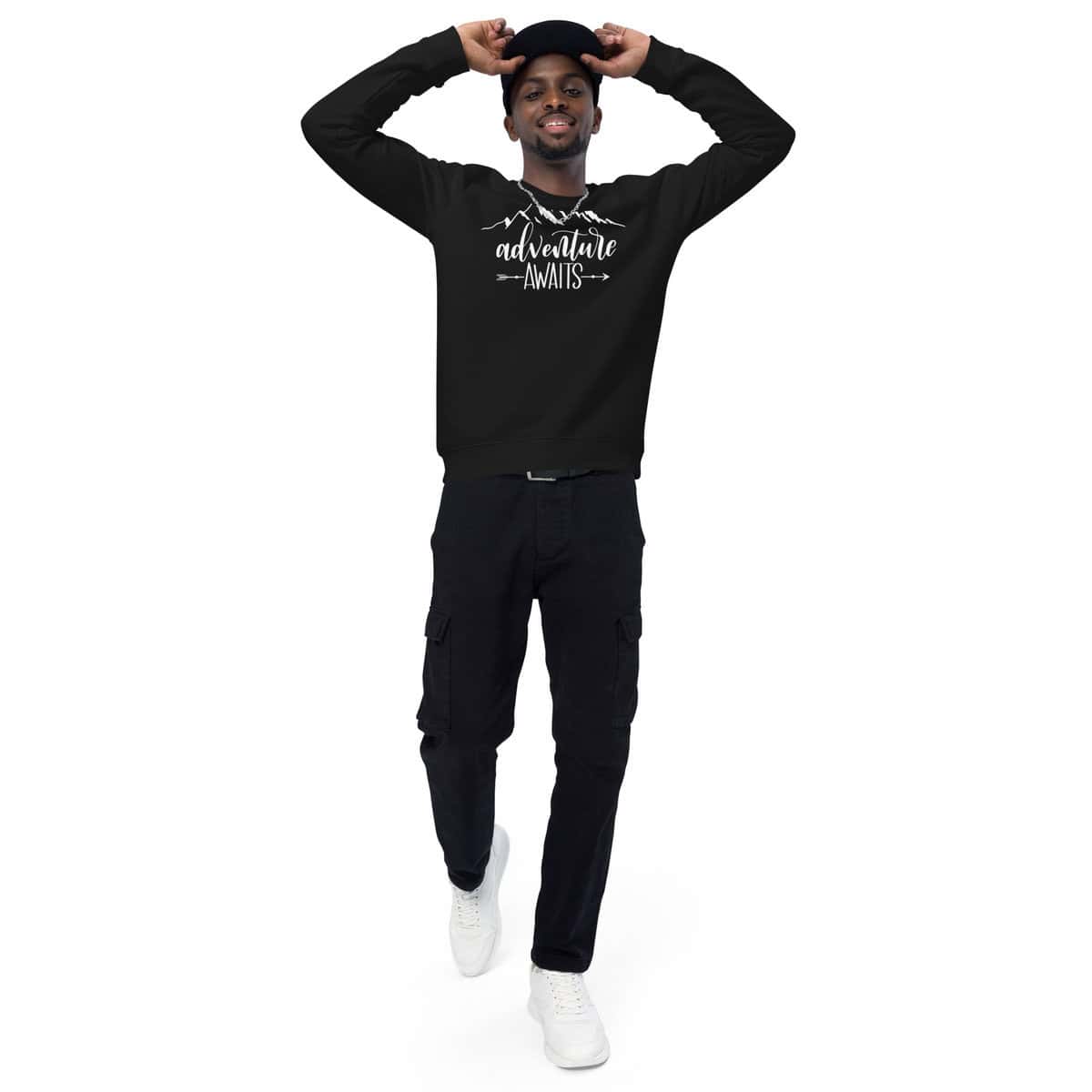 Adventure Awaits | Unisex organic raglan sweatshirt