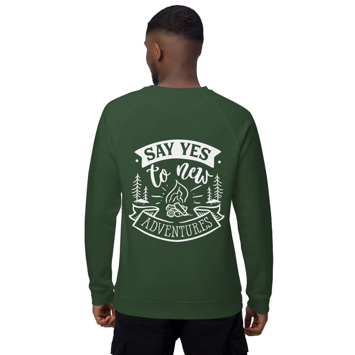 Adventure Awaits | Unisex organic raglan sweatshirt