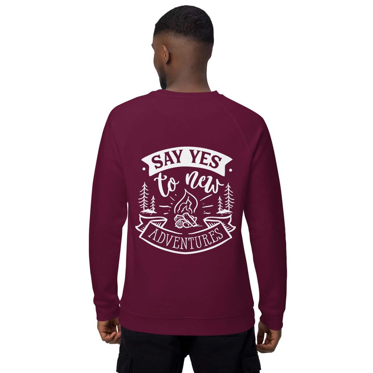 Adventure Awaits | Unisex organic raglan sweatshirt