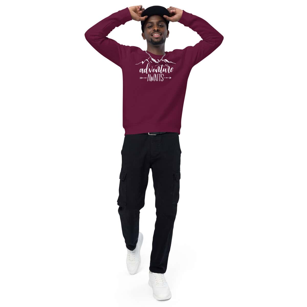 Adventure Awaits | Unisex organic raglan sweatshirt