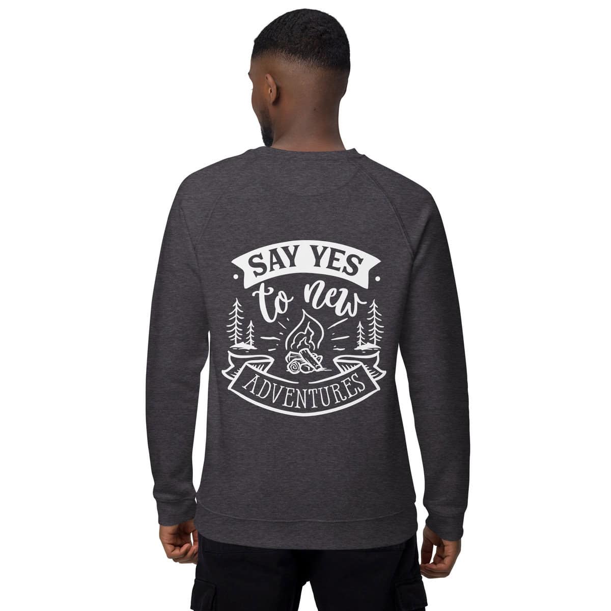Adventure Awaits | Unisex organic raglan sweatshirt