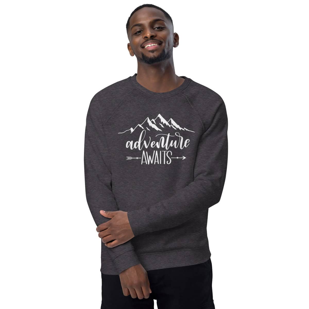 Adventure Awaits | Unisex organic raglan sweatshirt