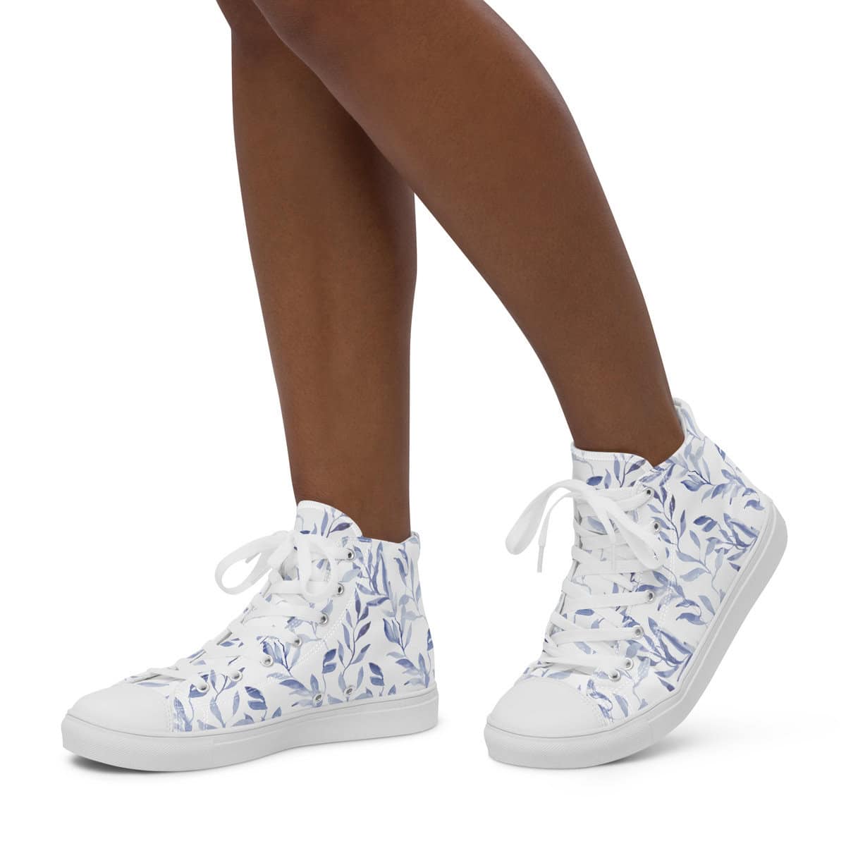 Blue Leaf | Women’s high top canvas shoes