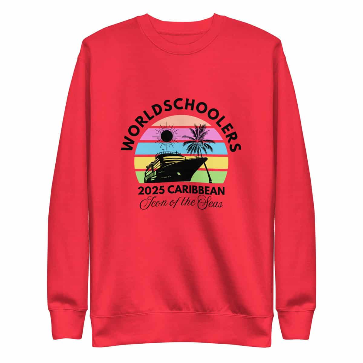 Icon of the Seas 2025 | Black Font | Unisex Premium Sweatshirt