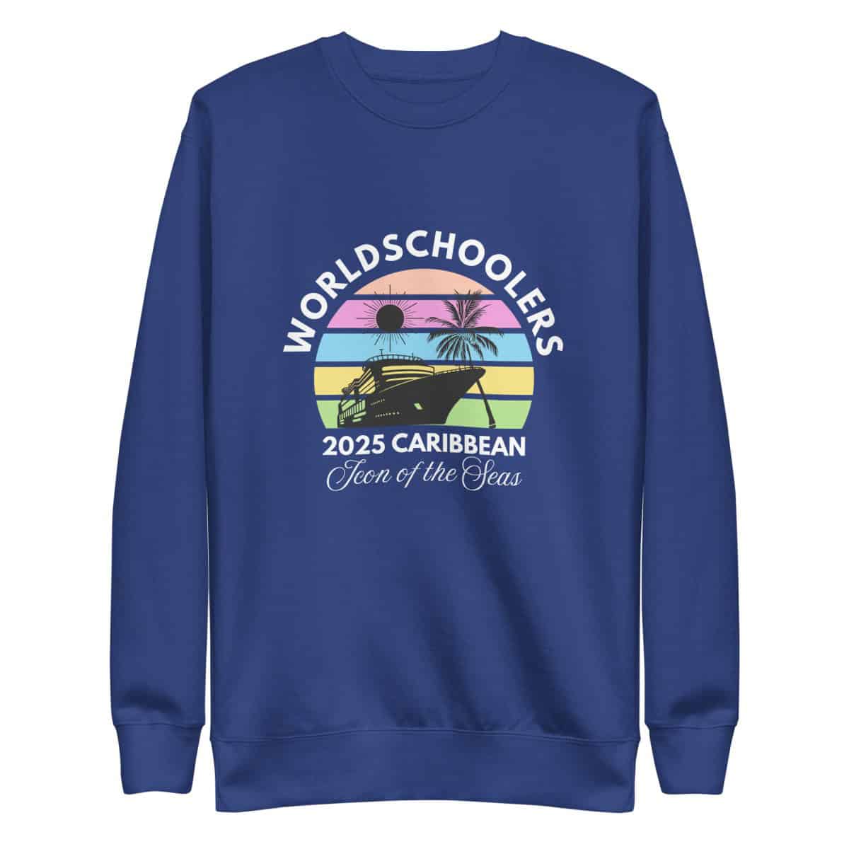 Icon of the Seas 2025 | White Font | Unisex Premium Sweatshirt