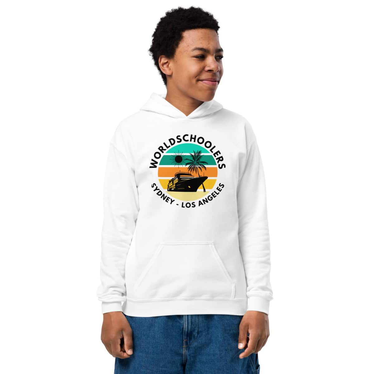 Royal Princess Transpacific | Black Font | Youth heavy blend hoodie