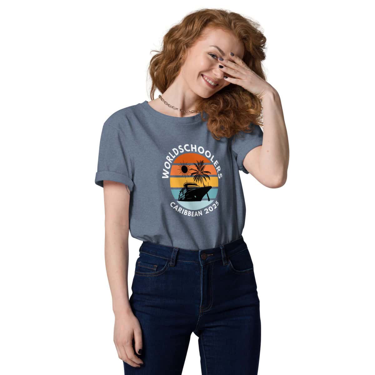 Caribbean 2025 | White Font | Unisex organic cotton t-shirt