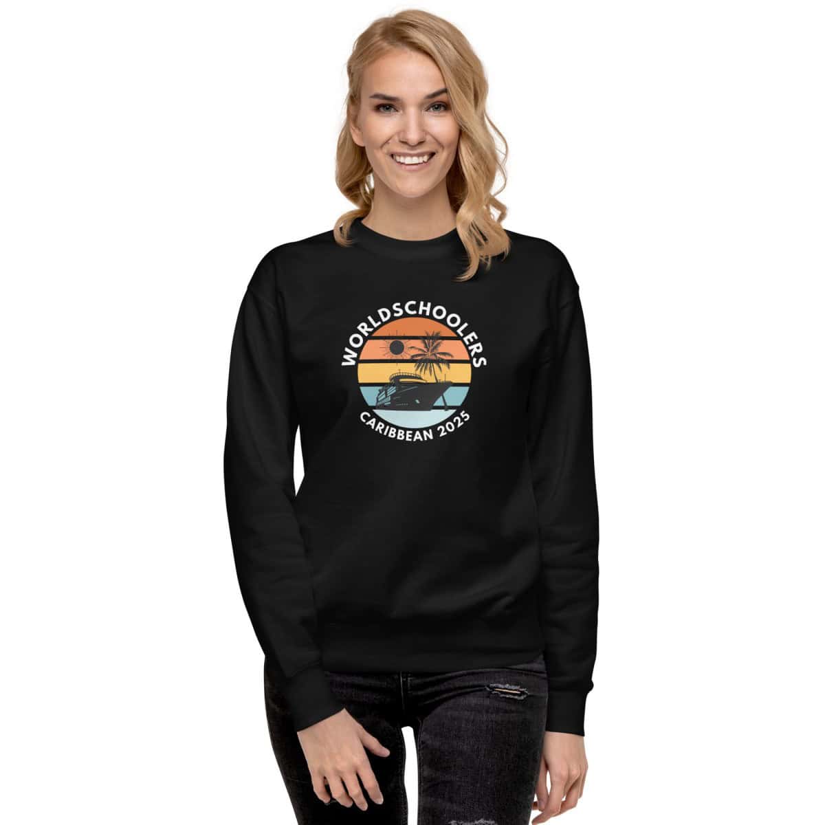 Caribbean 2025 | White Font | Unisex Premium Sweatshirt