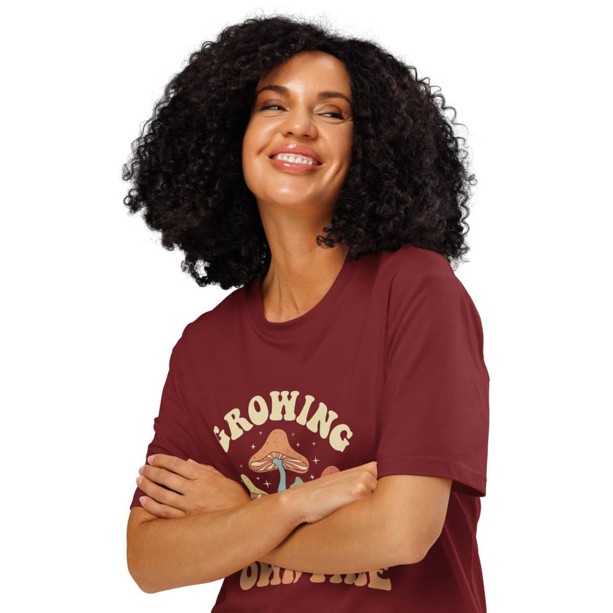 Growing At My Own Pace | Unisex organic ribbed neck t-shirt