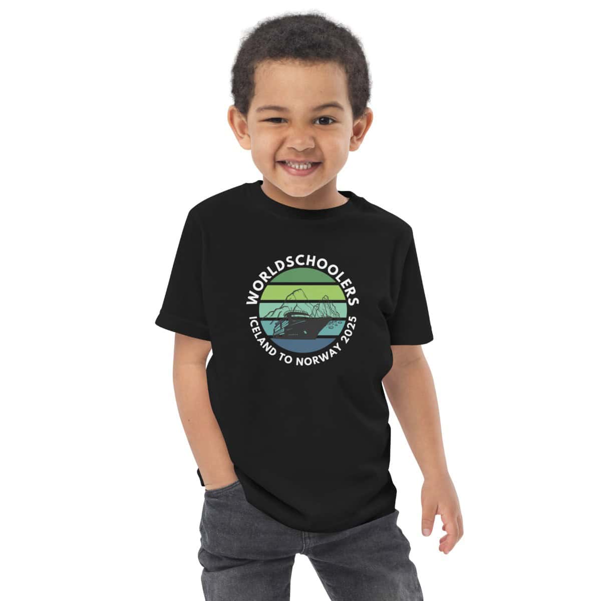 Toddler jersey t-shirt | White font | Iceland