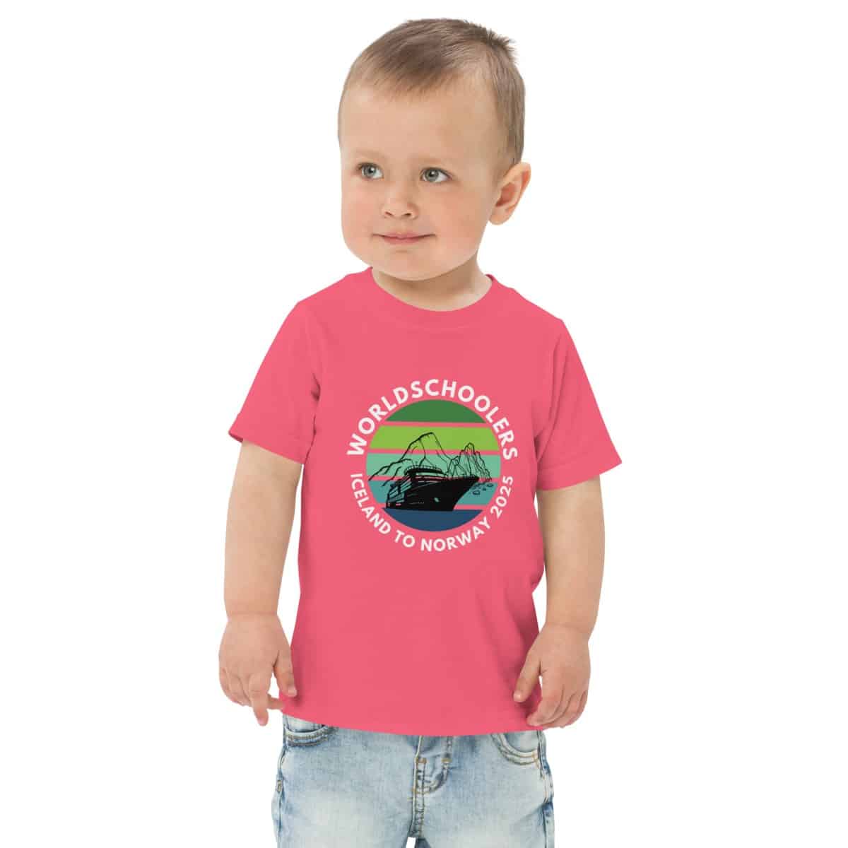 Toddler jersey t-shirt | White font | Iceland