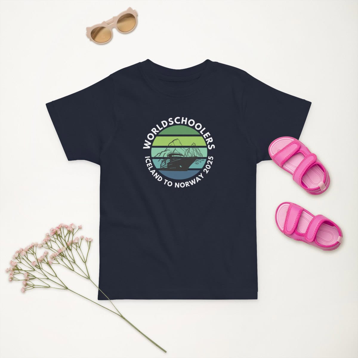 Toddler jersey t-shirt | White font | Iceland