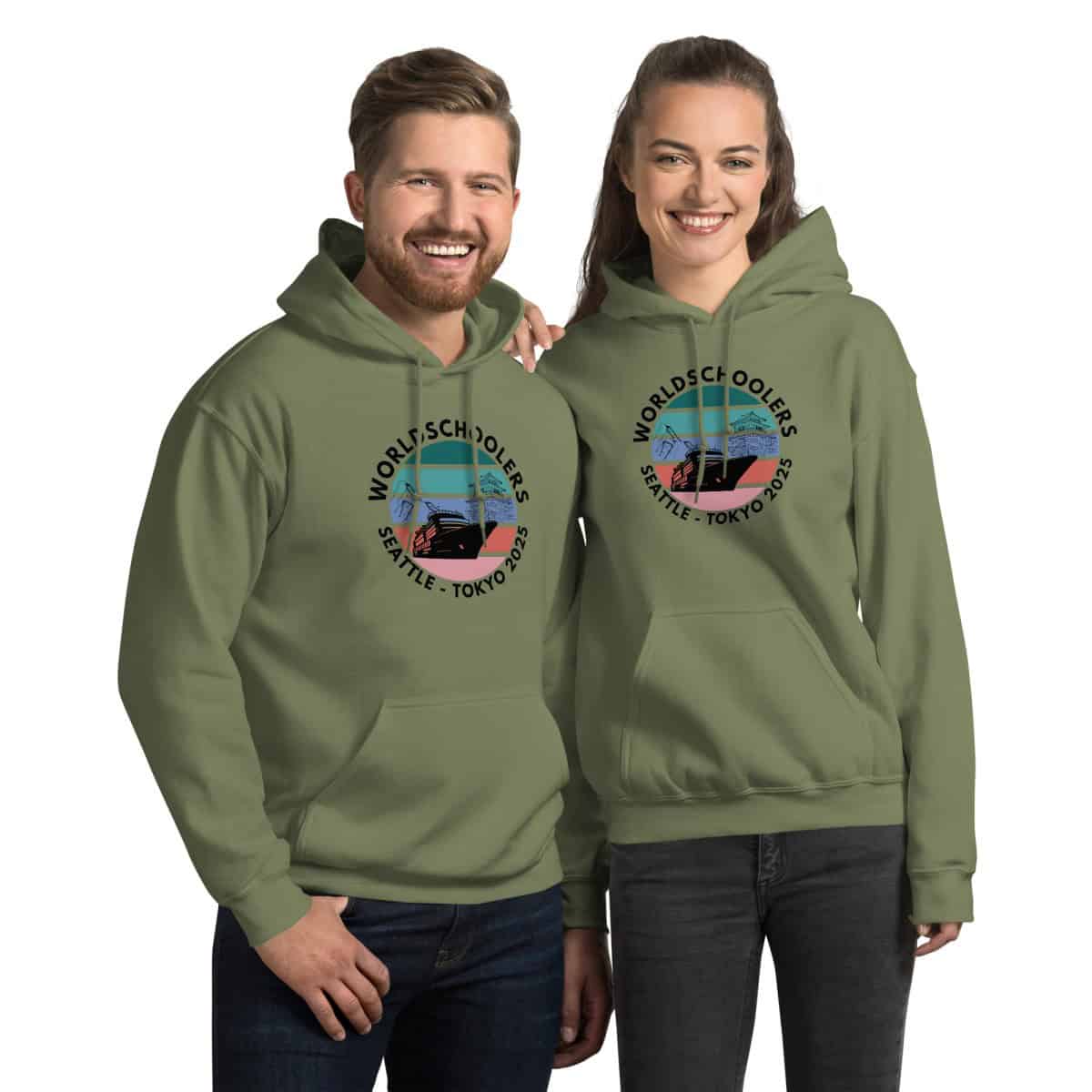 Unisex Hoodie | Black font | Seattle-Tokyo