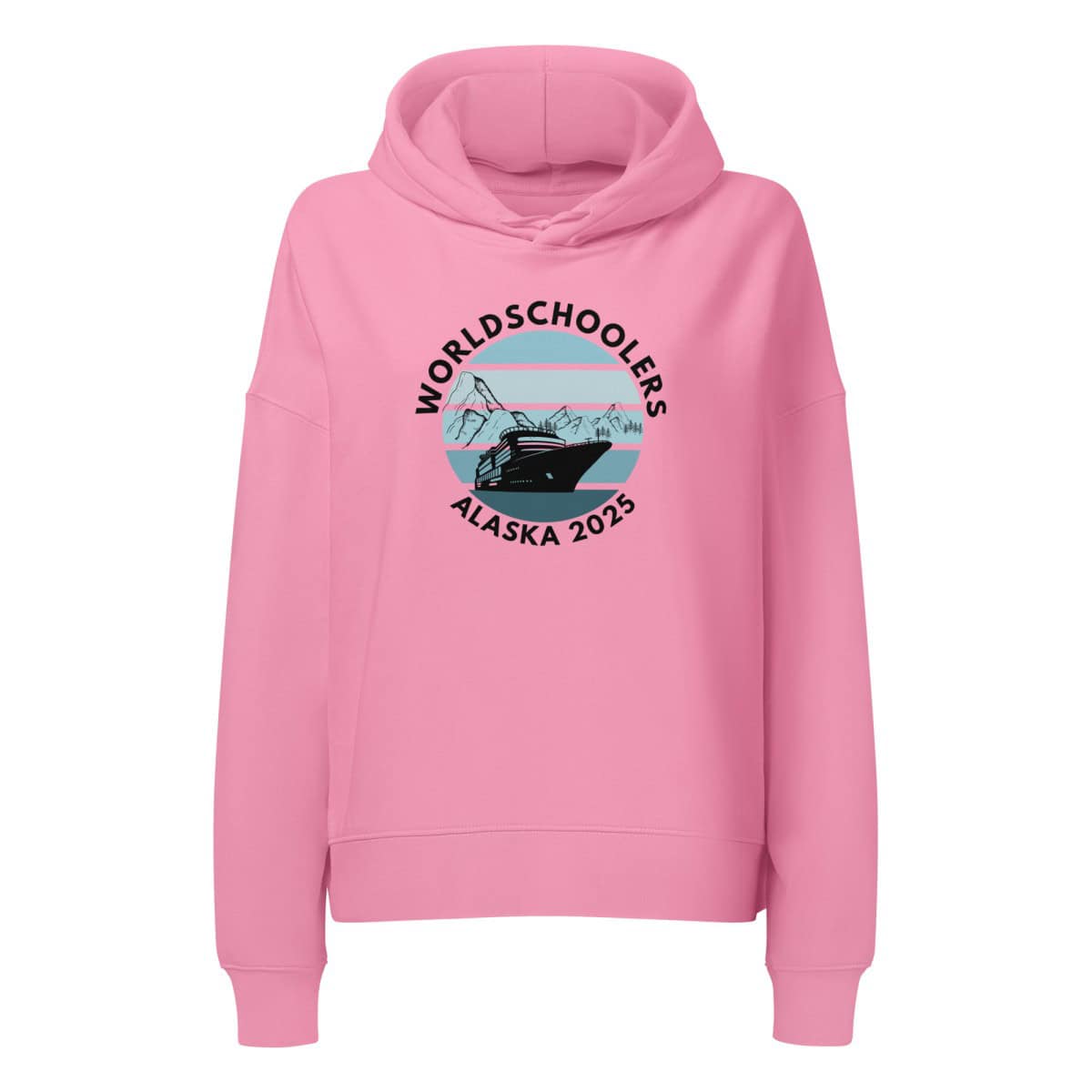 Women’s organic mid-weight hoodie | Black Font | Alaska