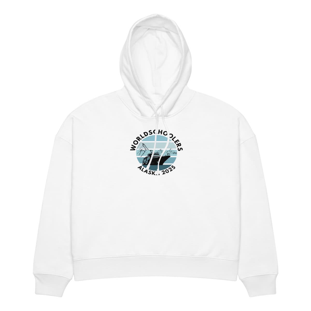 Women’s organic mid-weight hoodie | Black Font | Alaska