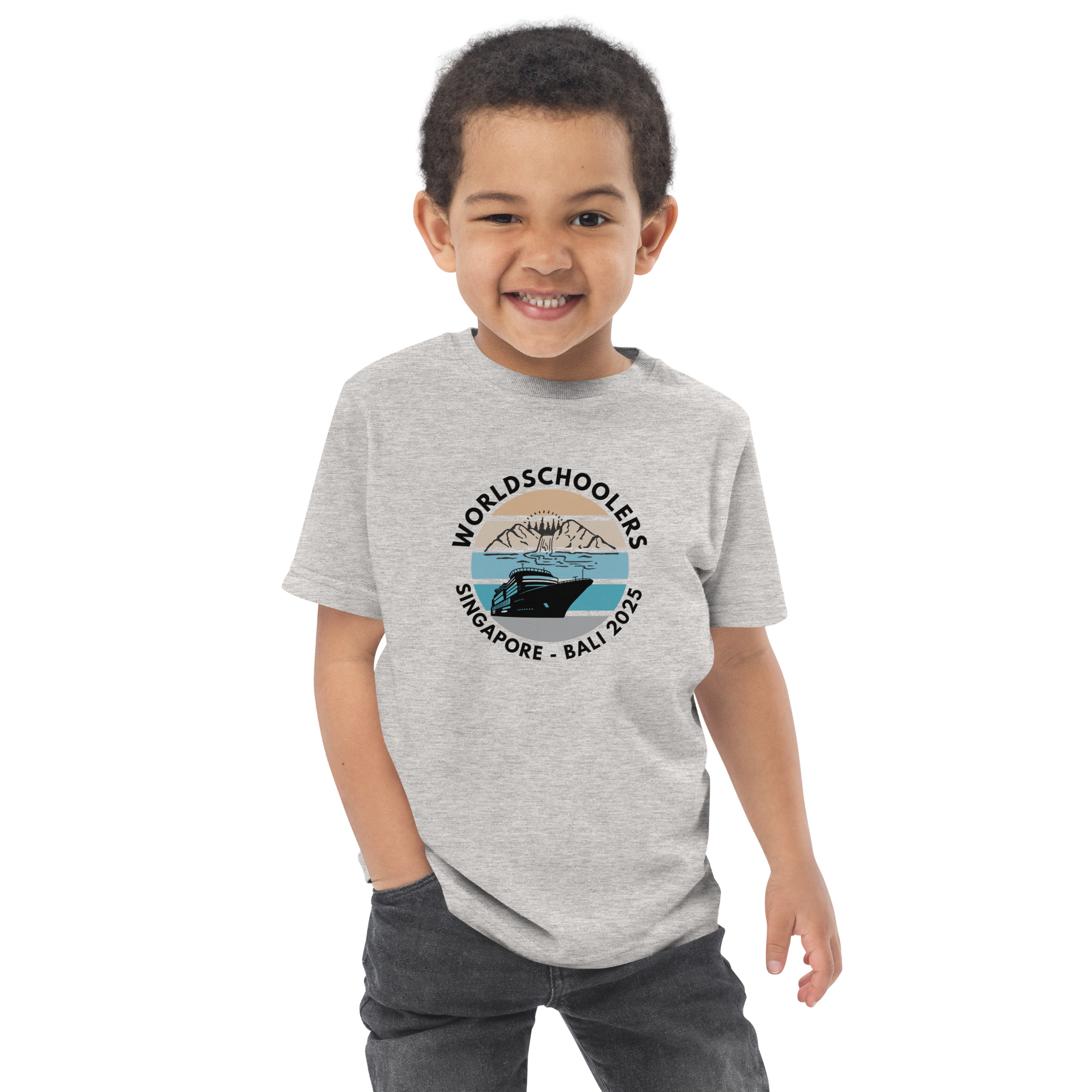 Toddler Jersey T-Shirt | Black Font | Singapore - Bali 2025