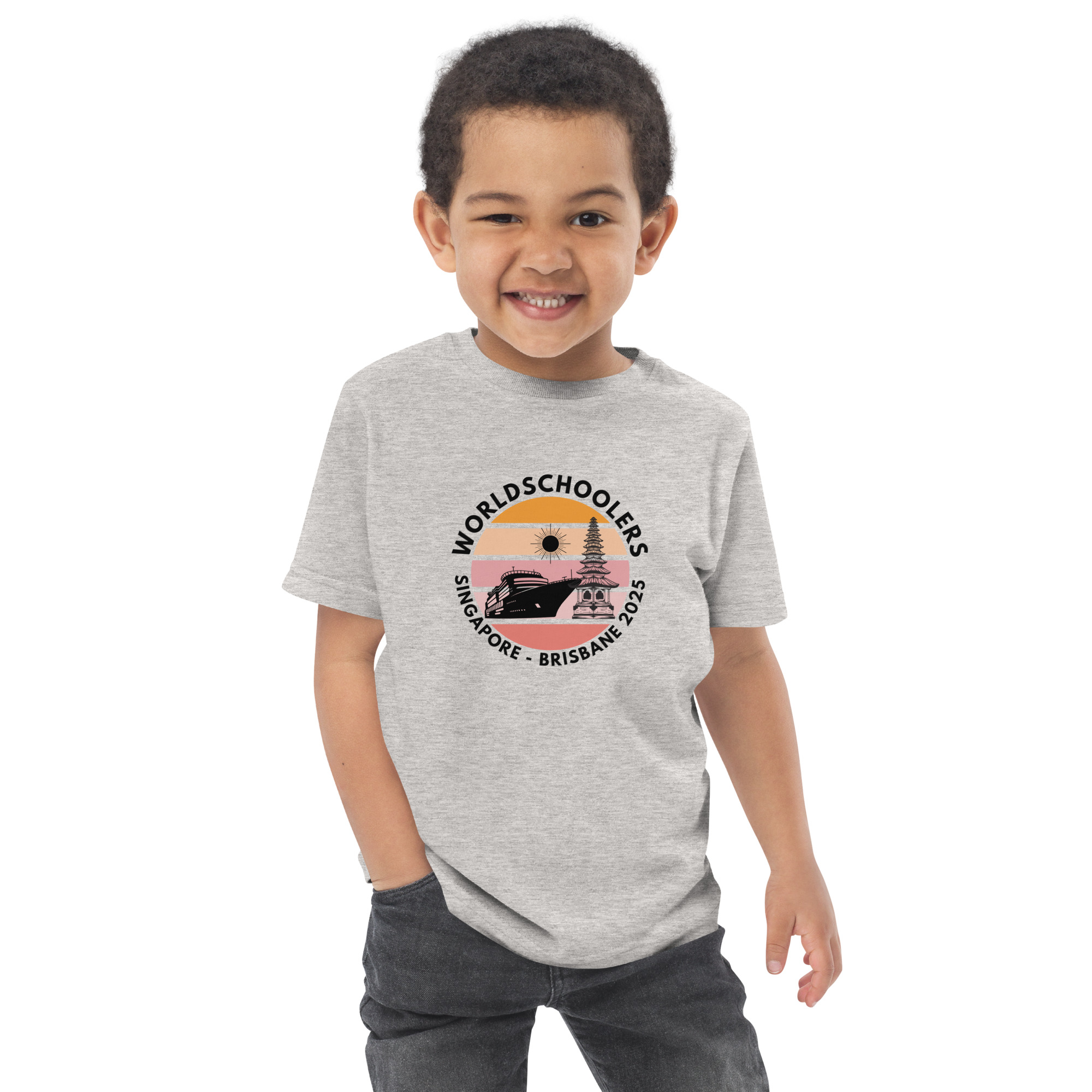Toddler Jersey T-Shirt | Black Font | Singapore - Brisbane 2025