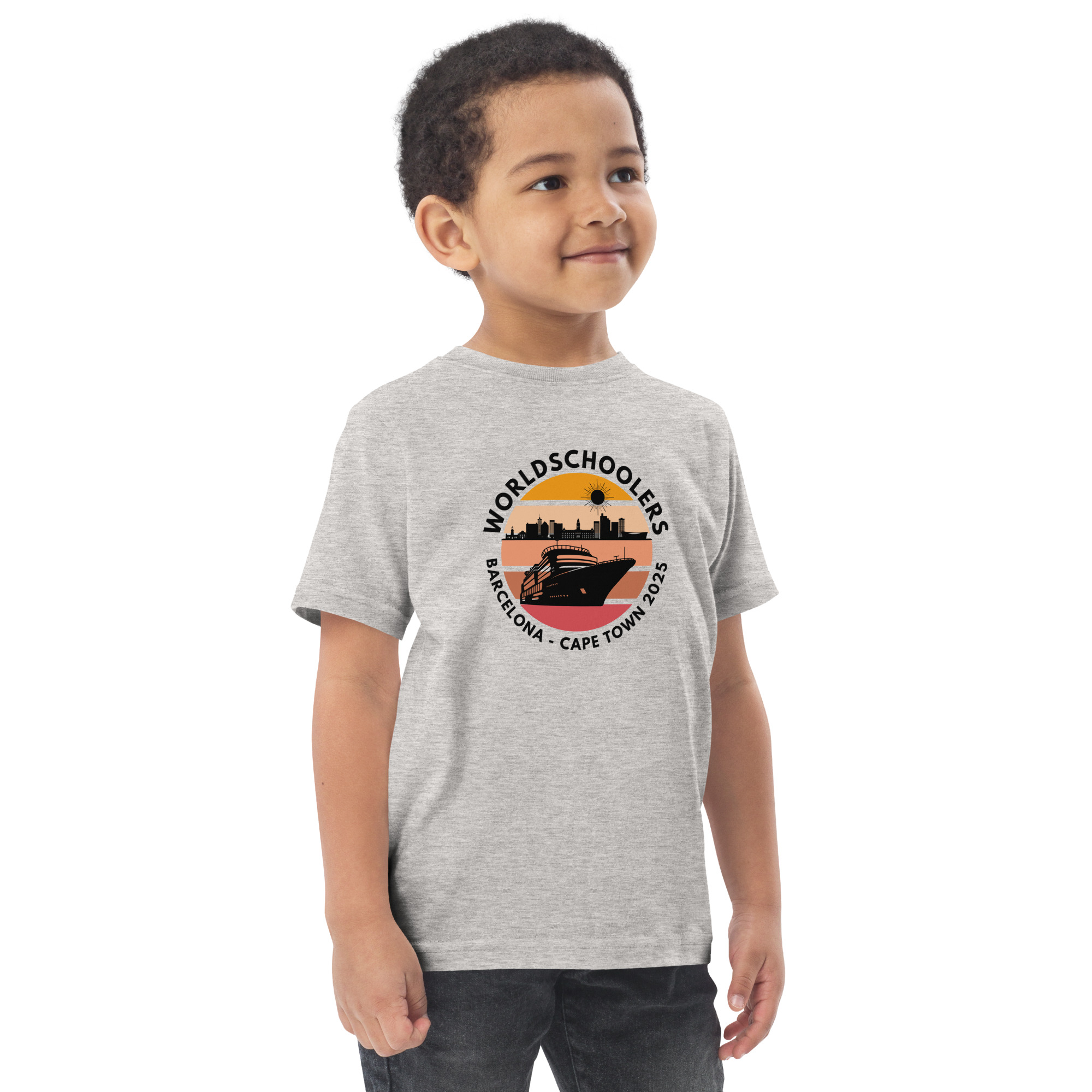 Toddler Jersey T-Shirt | Black Font | Barcelona - Cape Town 2025