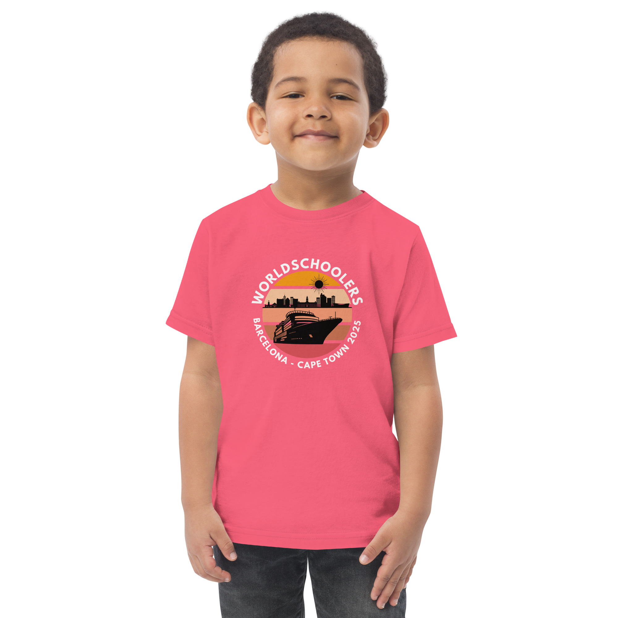 Toddler Jersey T-Shirt | White Font | Barcelona - Cape Town 2025