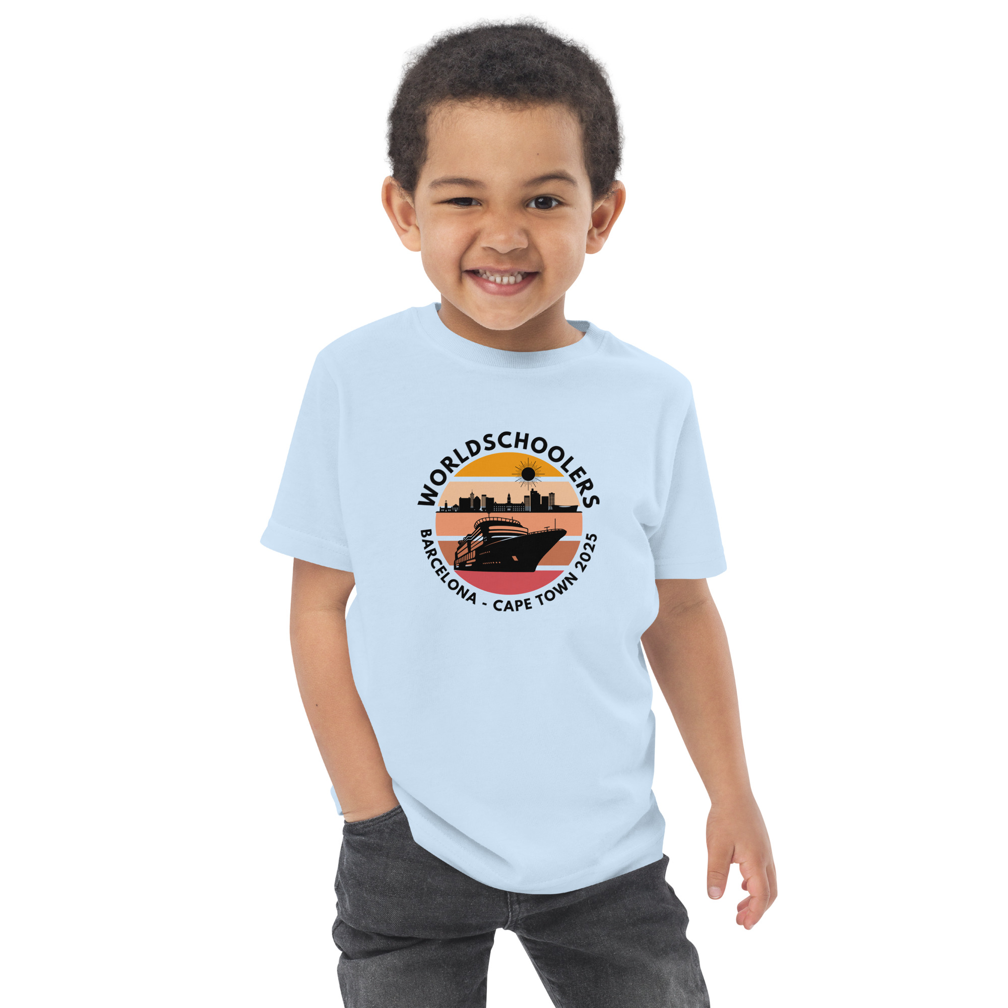 Toddler Jersey T-Shirt | Black Font | Barcelona - Cape Town 2025