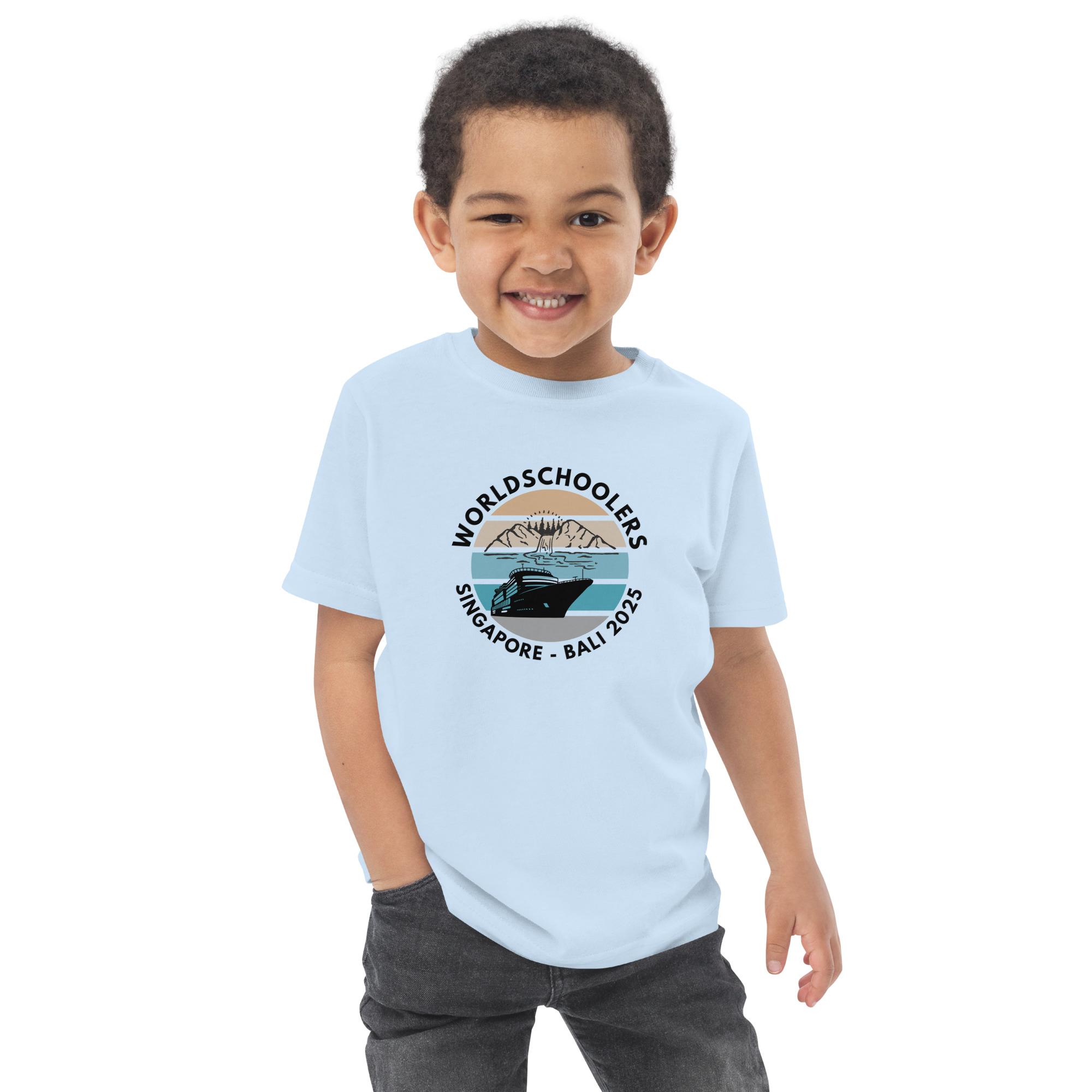 Toddler Jersey T-Shirt | Black Font | Singapore - Bali 2025