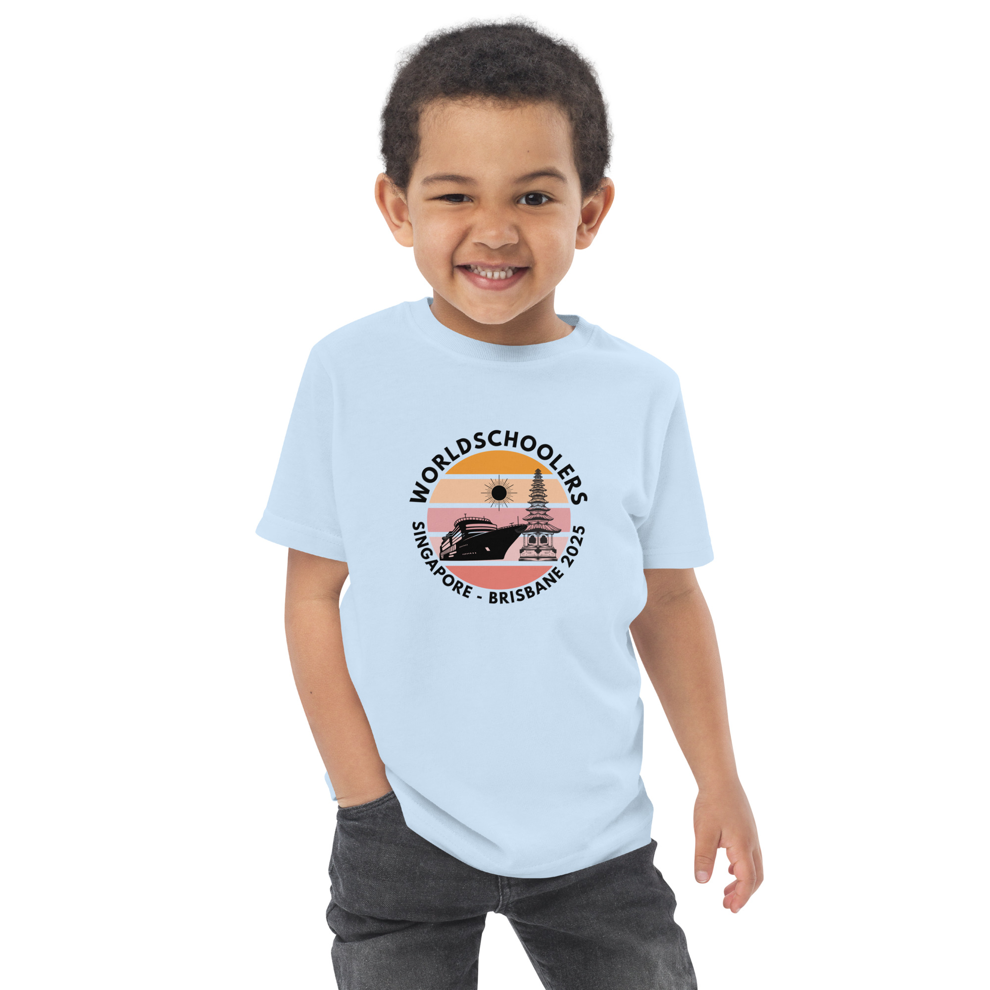 Toddler Jersey T-Shirt | Black Font | Singapore - Brisbane 2025
