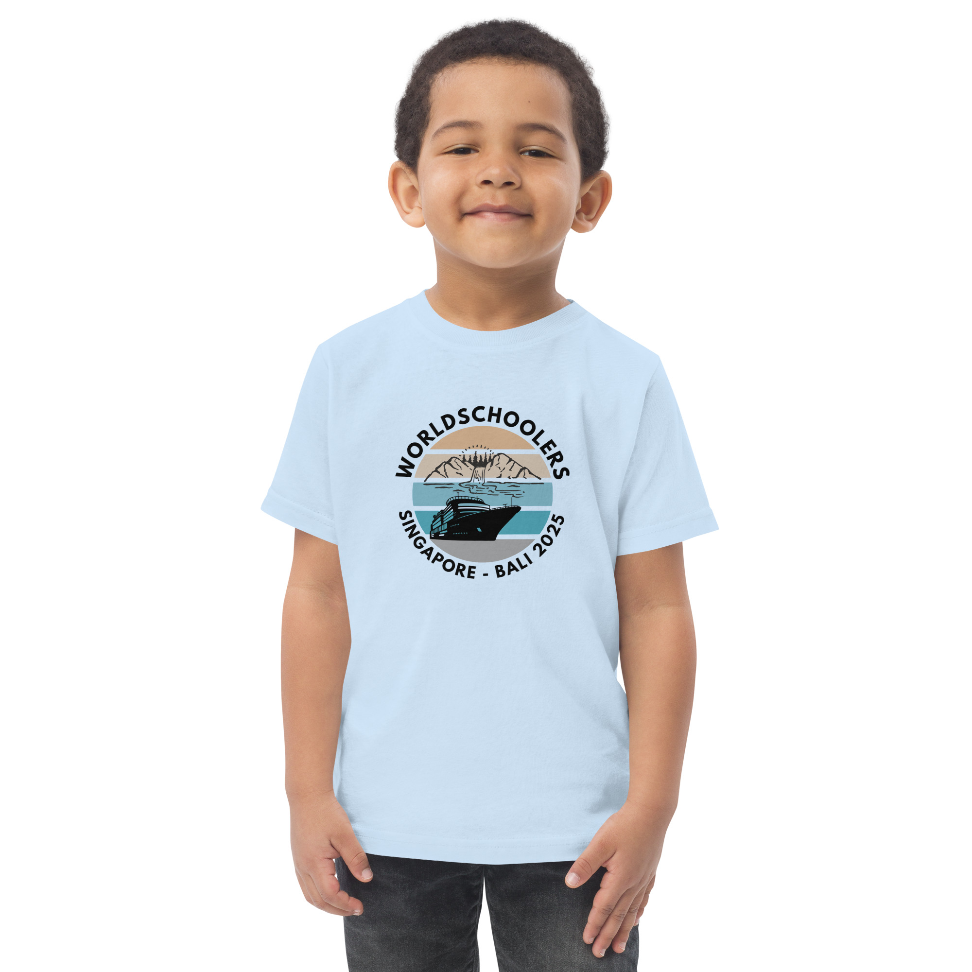 Toddler Jersey T-Shirt | Black Font | Singapore - Bali 2025