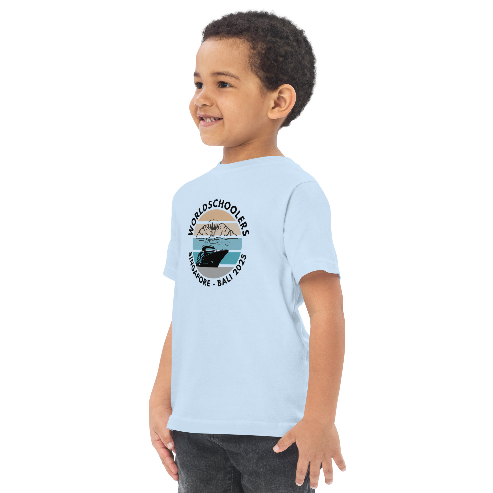 Toddler Jersey T-Shirt | Black Font | Singapore - Bali 2025