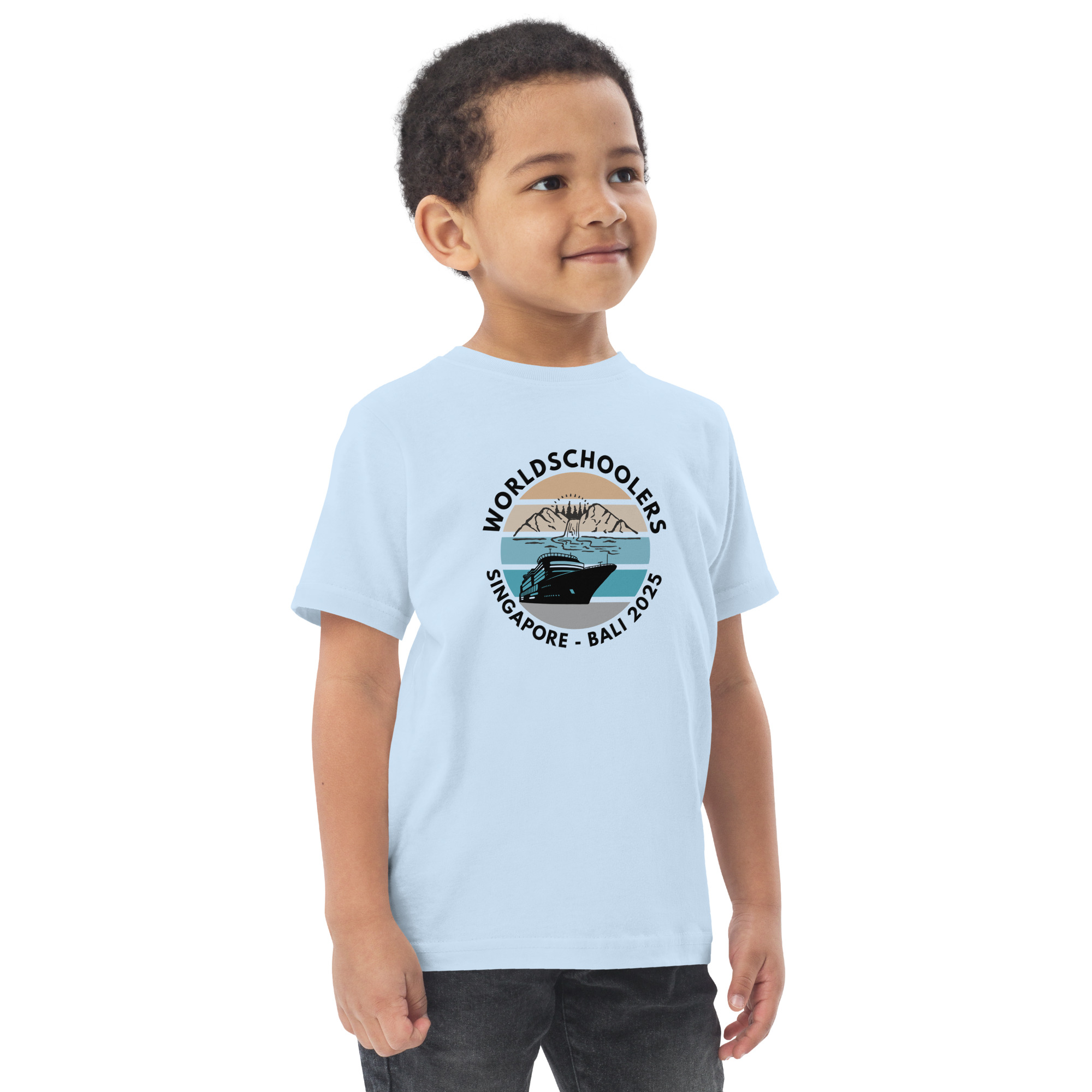 Toddler Jersey T-Shirt | Black Font | Singapore - Bali 2025