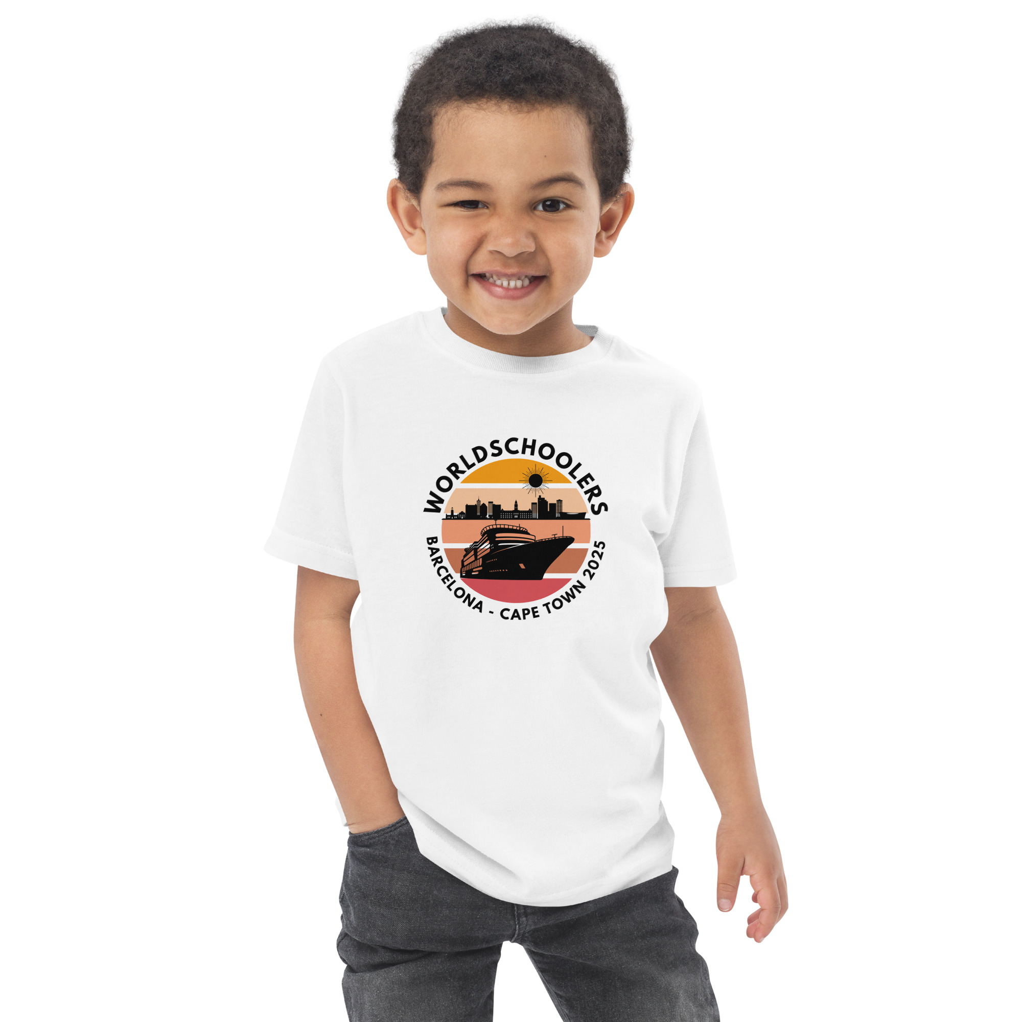 Toddler Jersey T-Shirt | Black Font | Barcelona - Cape Town 2025