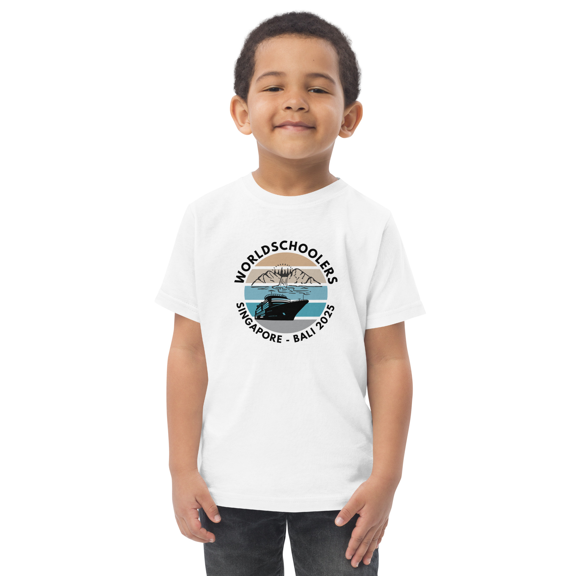 Toddler Jersey T-Shirt | Black Font | Singapore - Bali 2025