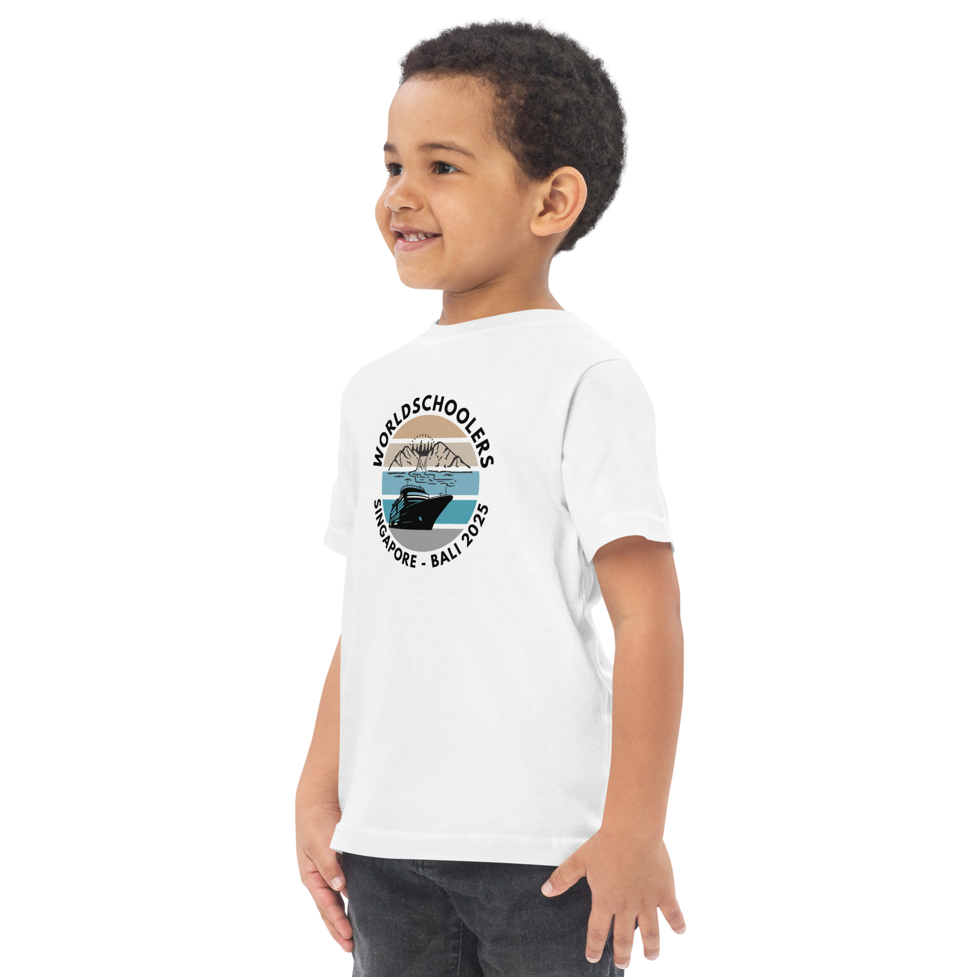 Toddler Jersey T-Shirt | Black Font | Singapore - Bali 2025