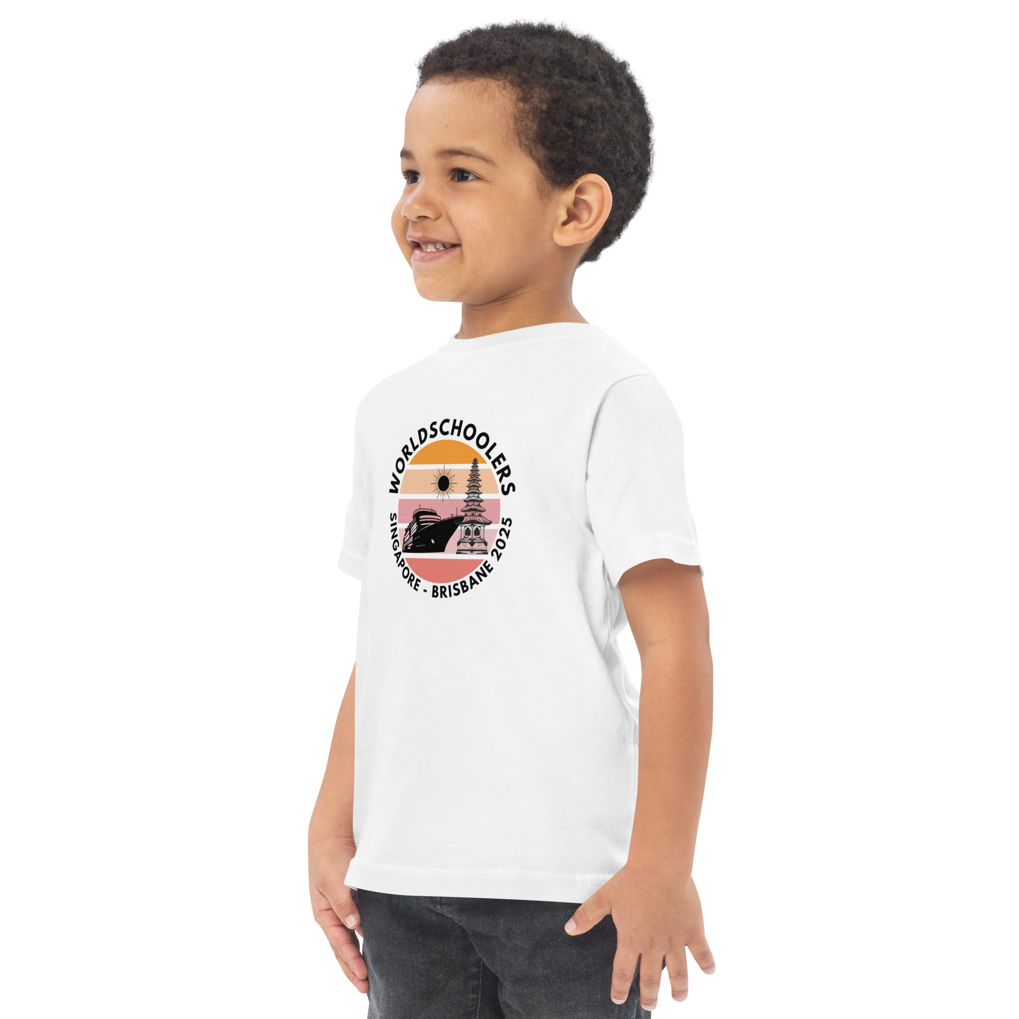 Toddler Jersey T-Shirt | Black Font | Singapore - Brisbane 2025