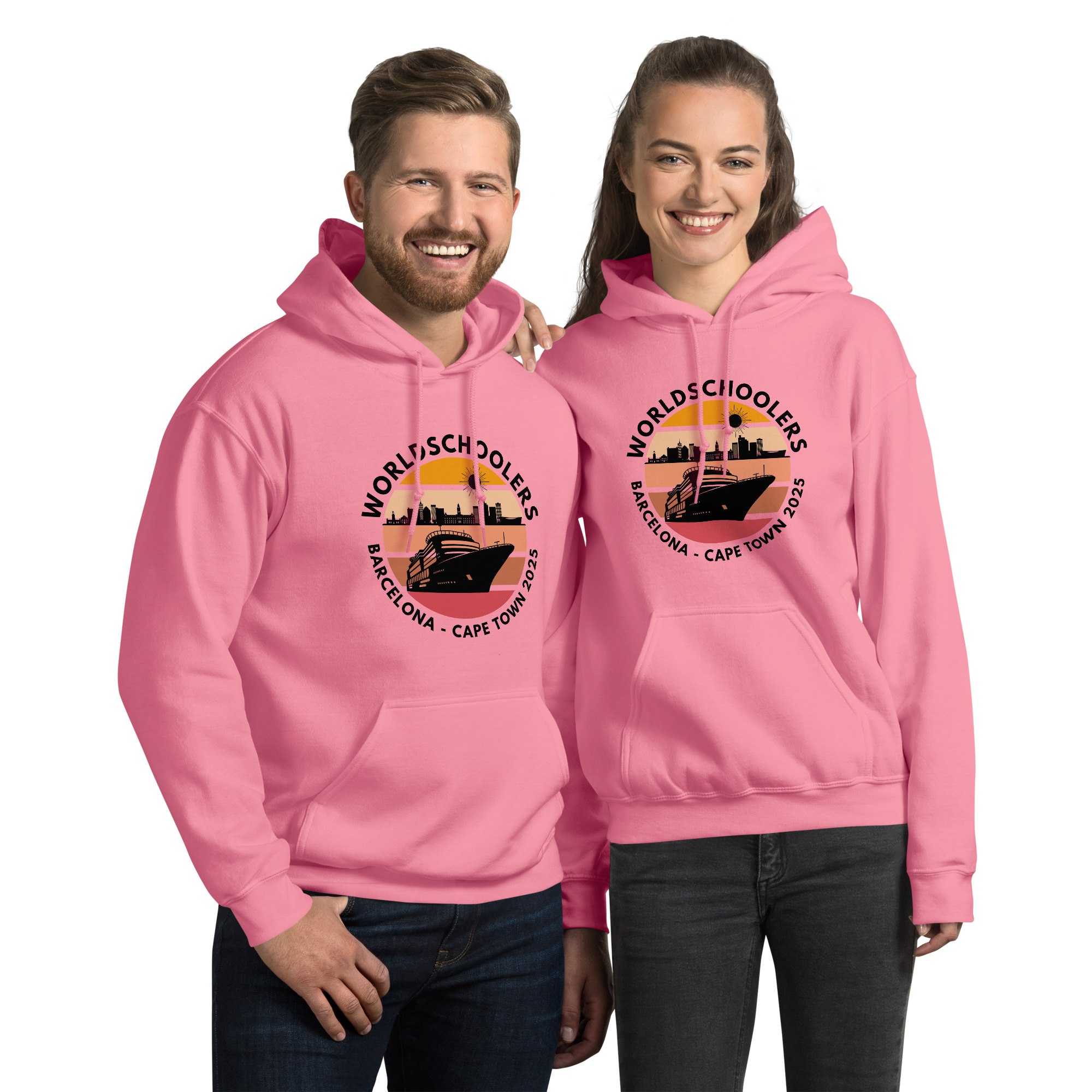 Unisex Hoodie | Black Font | Barcelona - Cape Town 2025