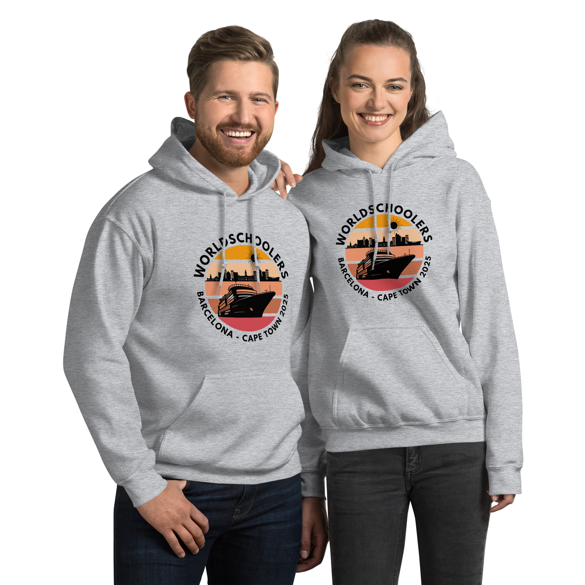 Unisex Hoodie | Black Font | Barcelona - Cape Town 2025